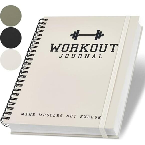 Fitness Journal Workout Log Book Planner Men Women Gym Tracker Exercise Goals - Picture 8 of 8